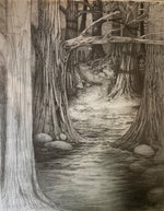 Load image into Gallery viewer, Janet Balboa "Over the River and Through the Woods" Pencil, 11" x 14"
