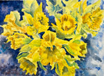 Load image into Gallery viewer, Angela Boe "Exploding Daffodils", Watercolor, 11.5"x8.5"
