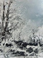 Load image into Gallery viewer, Tammy Bozer "Midnight Solace" Watercolor on Terraskin, 11" x 15"
