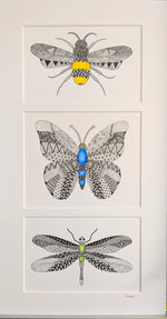 Load image into Gallery viewer, Terry Couchman "Winged Whimsy" Ink, 11" x 24"

