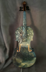 Load image into Gallery viewer, Francine Sinderson "Music in the Trees" Decorative Violin, 10" x 18"
