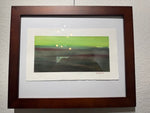 Load image into Gallery viewer, Bill Gotfryd "Green Dawn" Watercolor, 10" X 5"
