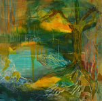 Load image into Gallery viewer, Linda Gurgone "Woodland Sentience" Acrylic, 12" x 12"
