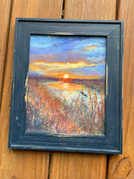 Load image into Gallery viewer, Sue Chelminski "Sunset Over Reeds" Soft Pastel, 8" x 10"
