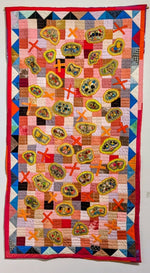 Load image into Gallery viewer, Anna Lentz "Moth, May I," Quilted Textile, 63"x 34.5"
