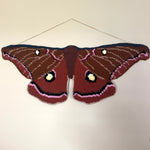 Load image into Gallery viewer, Jessica Brotherton "Polyphemus Moth" Crochet, 34" x 15"
