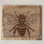 Load image into Gallery viewer, Silvie Meyer "A Bee" Wood Carving Enhanced, 12" x 10"
