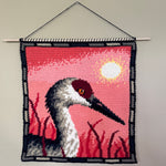 Load image into Gallery viewer, Jessica Brotherton "Sandhill Crane" Crochet, 17" x 22"
