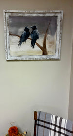 Load image into Gallery viewer, Billy Bishop "Winter Crows" Acrylic on Canvas, 20" X 16"
