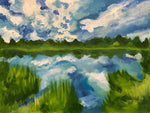 Load image into Gallery viewer, Shaina Mae Yumol "Bog's Eyes" Painting, 18" x 24"
